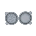 Collapsible Silicone Double Dog  Bowl,Travel Dog Bowl,Collapsible Slow Feeder Bowl,Spill and Anti-Flip Mat