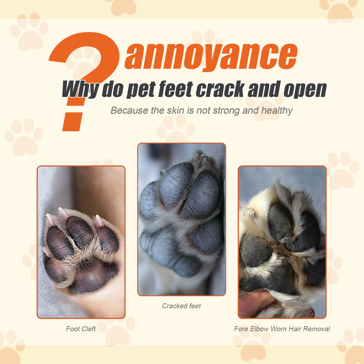 Pet Moisturizing Paw Care Cream, Cats And Dogs Universal Moisturizing Feet Soles Meat Pad Cracked Care Cream