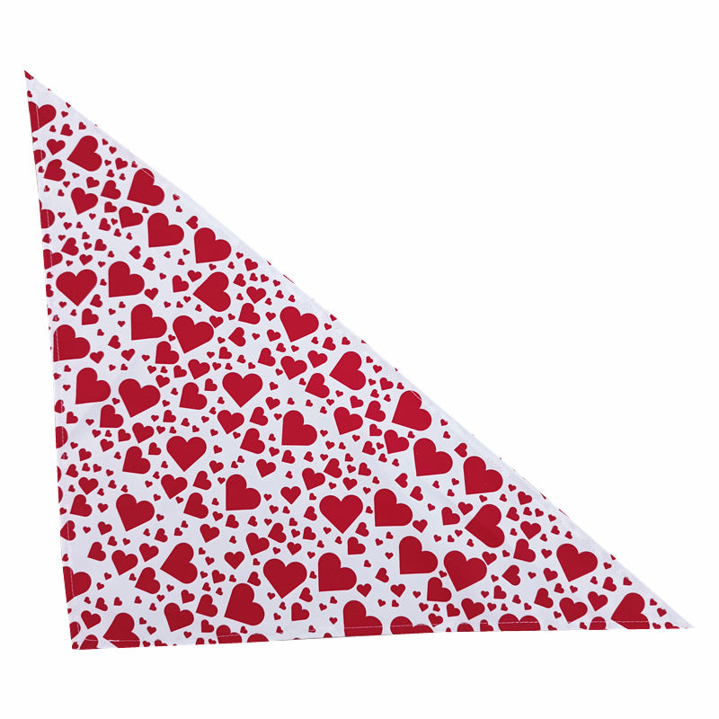 Christmas Dog Slobber Scarf Valentine's Day Pet Triangle Scarf Thanksgiving Day Dog And Cat Bib