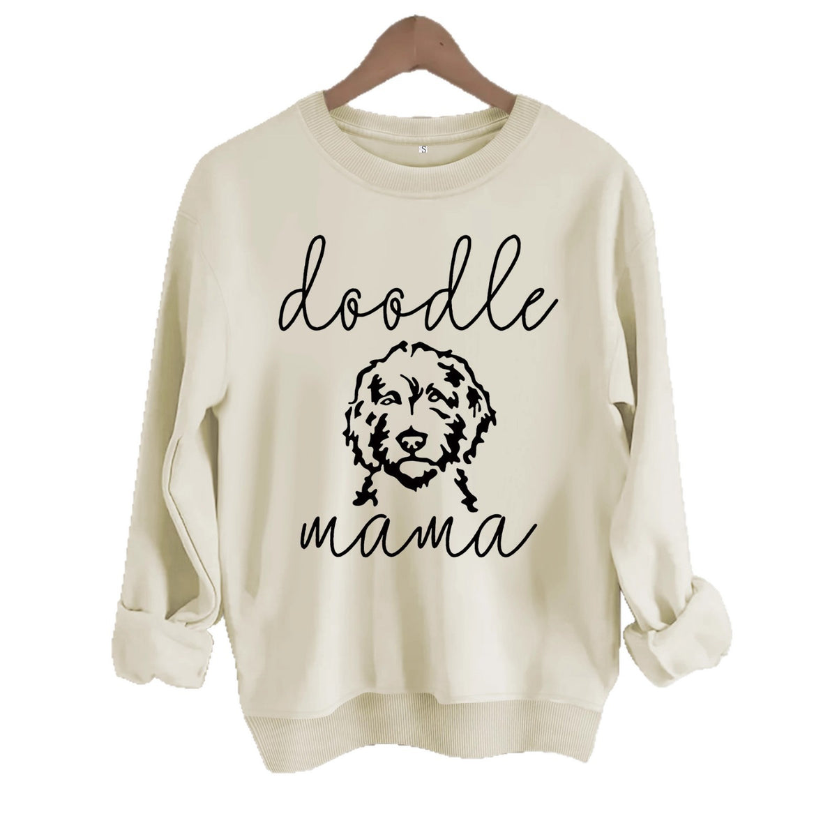 Sweatshirt with loose dog print