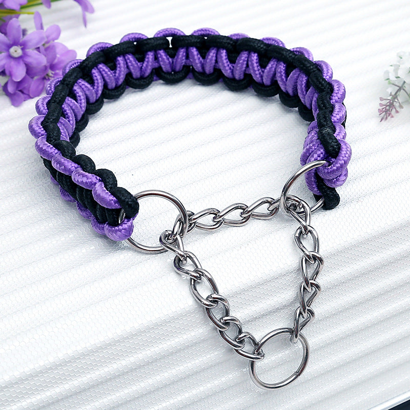 Anti-Bite Dog Chain Iron Chain Big Dog Traction Rope Golden Retriever Labrador Samoyed Walking Dog Rope