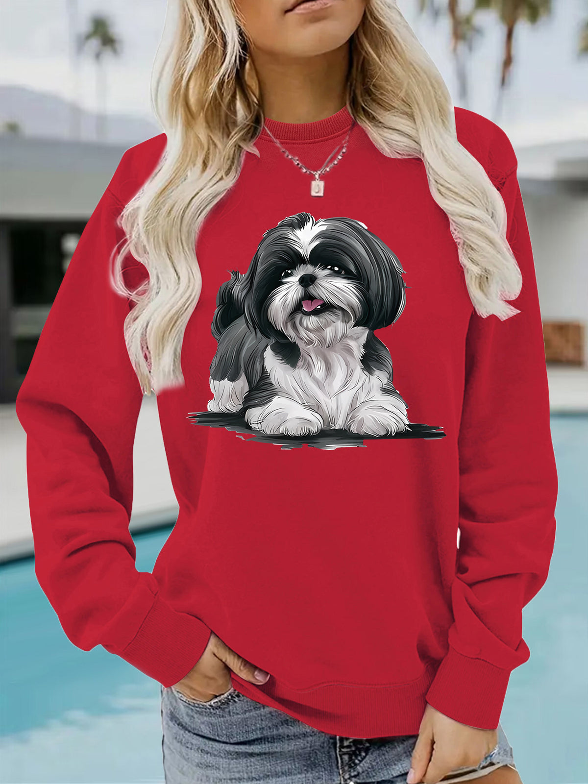 Xishi Dog Printed Hoodie