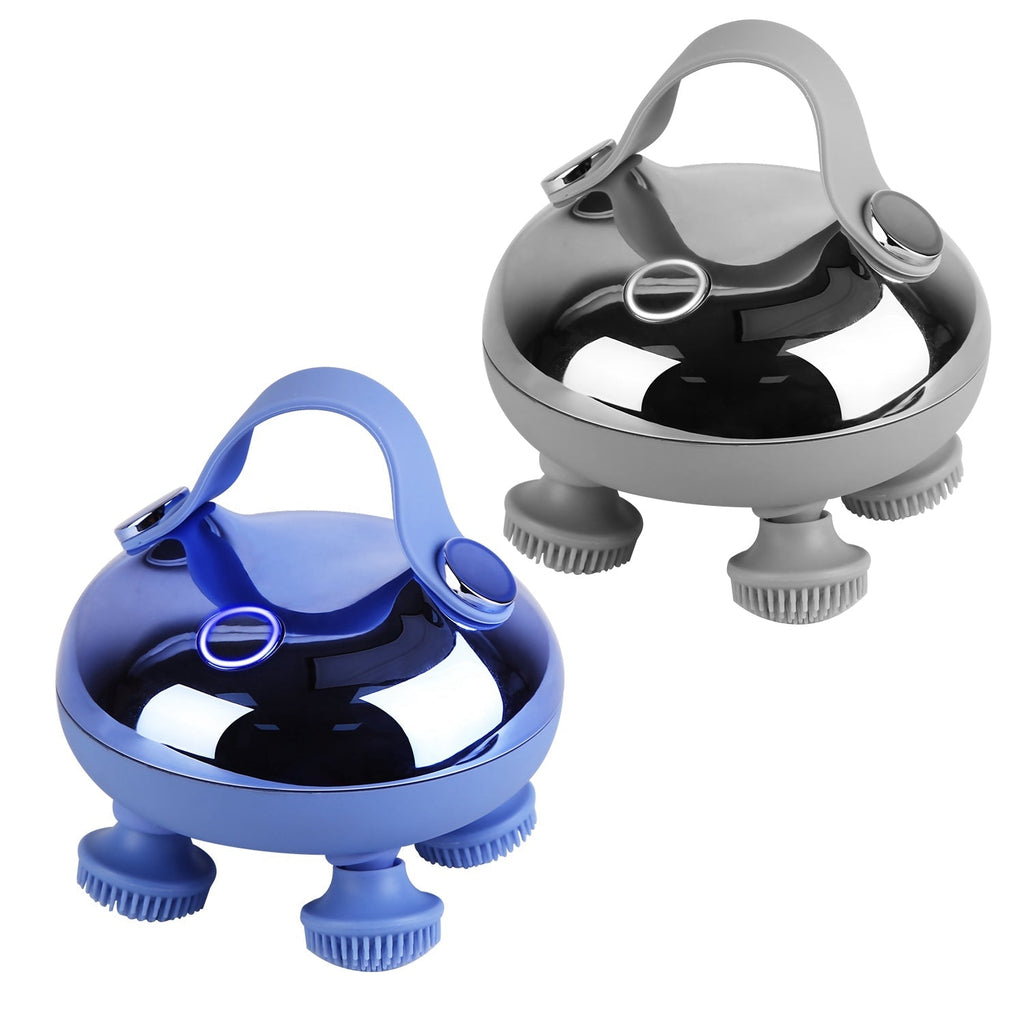 Electric Scalp Massager. Rechargeable Head Mssager IPX7 Waterproof with Red Light 3 Modes 3 Types of Massage