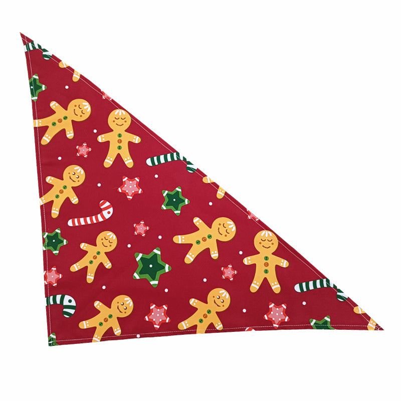 Christmas Dog Slobber Scarf Valentine's Day Pet Triangle Scarf Thanksgiving Day Dog And Cat Bib