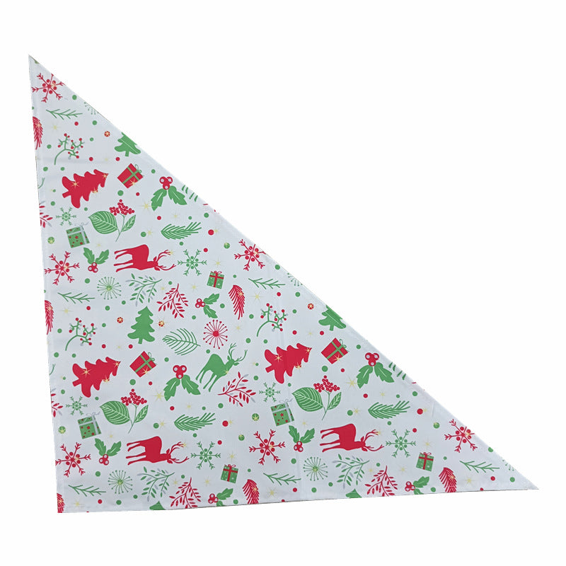 Christmas Dog Slobber Scarf Valentine's Day Pet Triangle Scarf Thanksgiving Day Dog And Cat Bib
