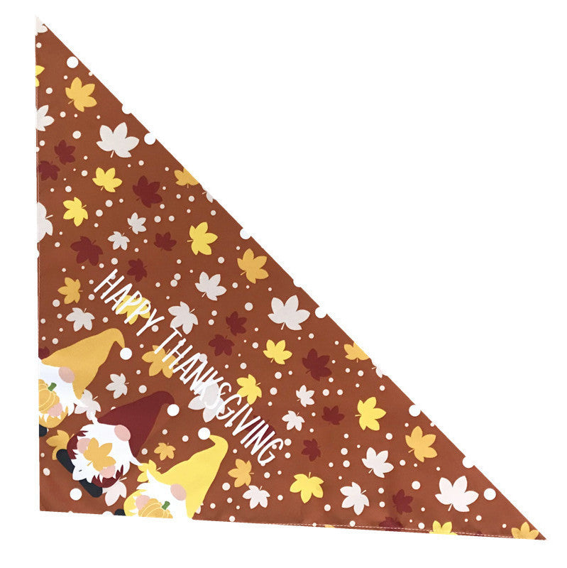 Christmas Dog Slobber Scarf Valentine's Day Pet Triangle Scarf Thanksgiving Day Dog And Cat Bib