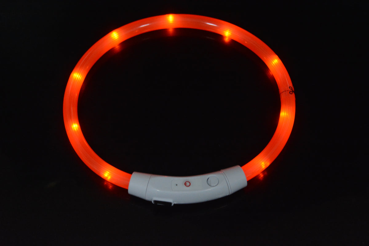 Dog luminous collar luminous pet collar USB charging neck ring LED luminous dog collar