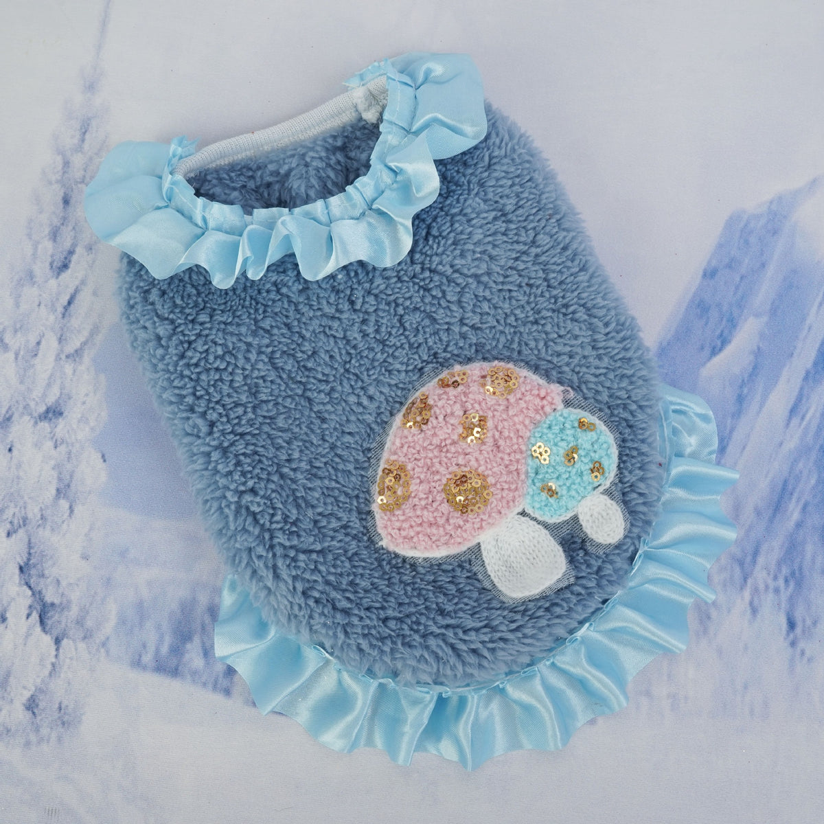 Flannel tea cup dog small milk dog cat pet clothing vest cartoon princess cute cartoon