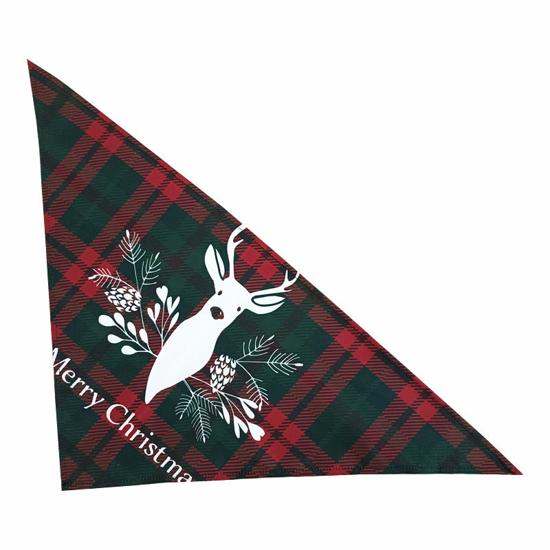 Christmas Dog Slobber Scarf Valentine's Day Pet Triangle Scarf Thanksgiving Day Dog And Cat Bib