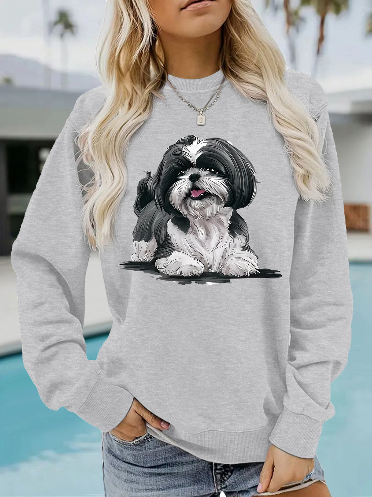 Xishi Dog Printed Hoodie