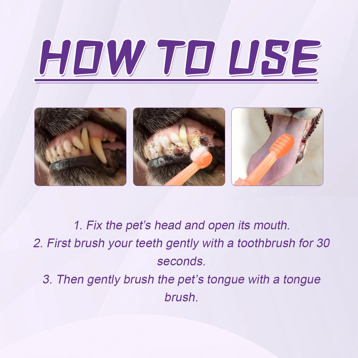 Pet Toothbrush For Dogs, Pet Oral Cleaning Dental Stains Dental Health Care