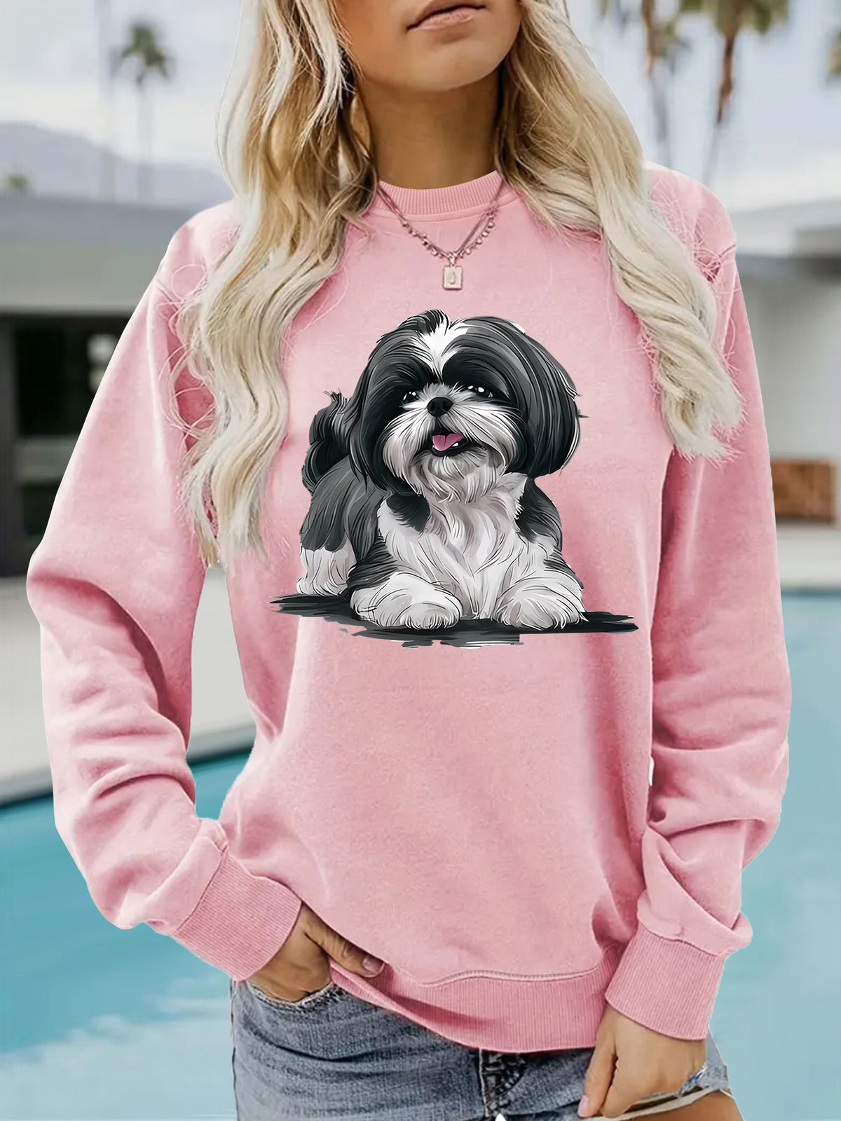 Xishi Dog Printed Hoodie