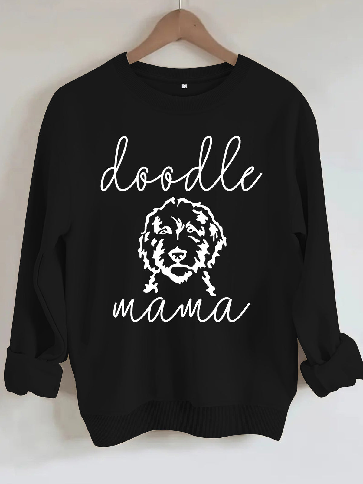 Sweatshirt with loose dog print