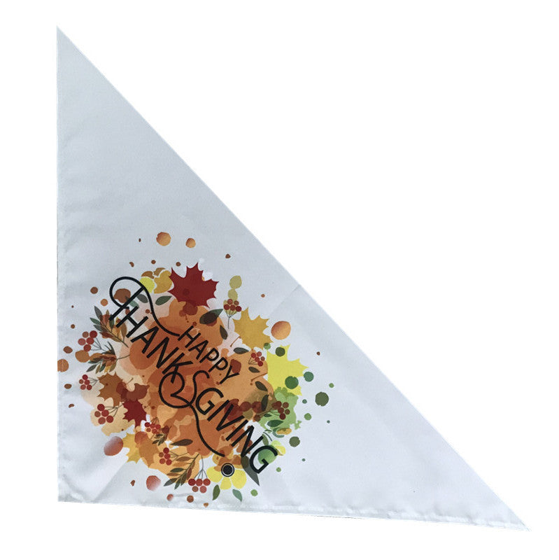 Christmas Dog Slobber Scarf Valentine's Day Pet Triangle Scarf Thanksgiving Day Dog And Cat Bib