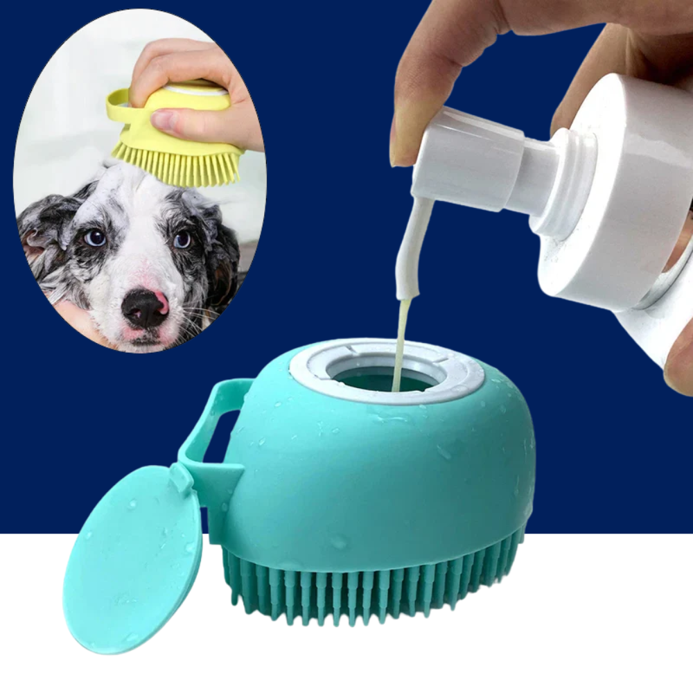 Doggie Bath Massage Brush – Soft Silicone Pet Accessories Tools