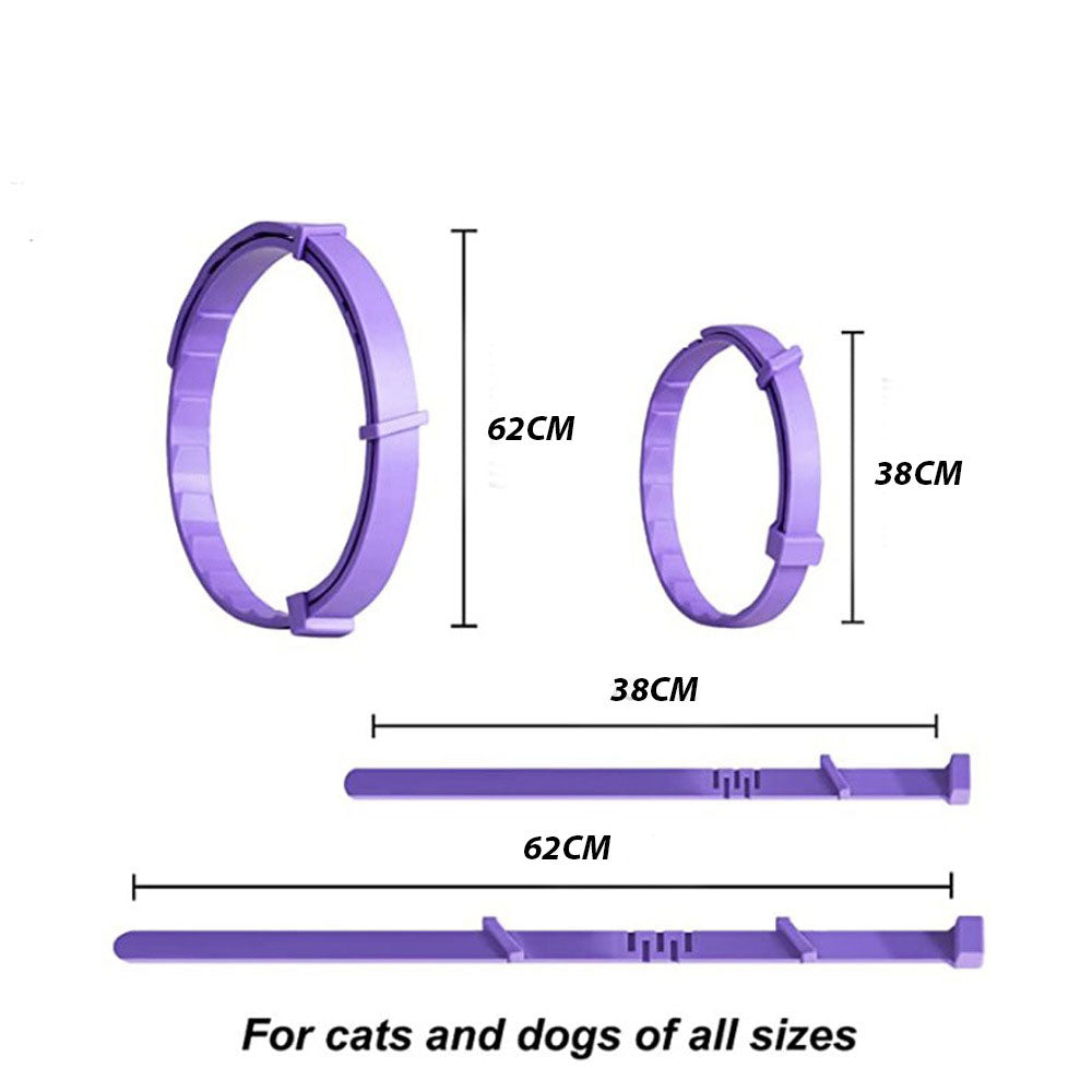 Factory Custom Logo Free Sample Nature Safe Waterproof Adjustable Pet Dog Cat Calming Collar For Dog Cat
