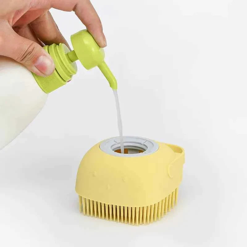 Doggie Bath Massage Brush – Soft Silicone Pet Accessories Tools