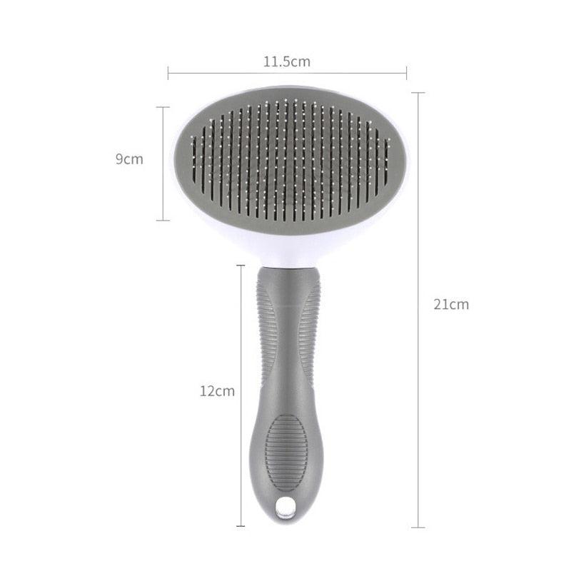Pet Hair Remover Comb .Grooming Tools  Supplies Stainless Steel Beauty Massage Comb  Brush for Long and Short Hair with Self-Cleaning Brush