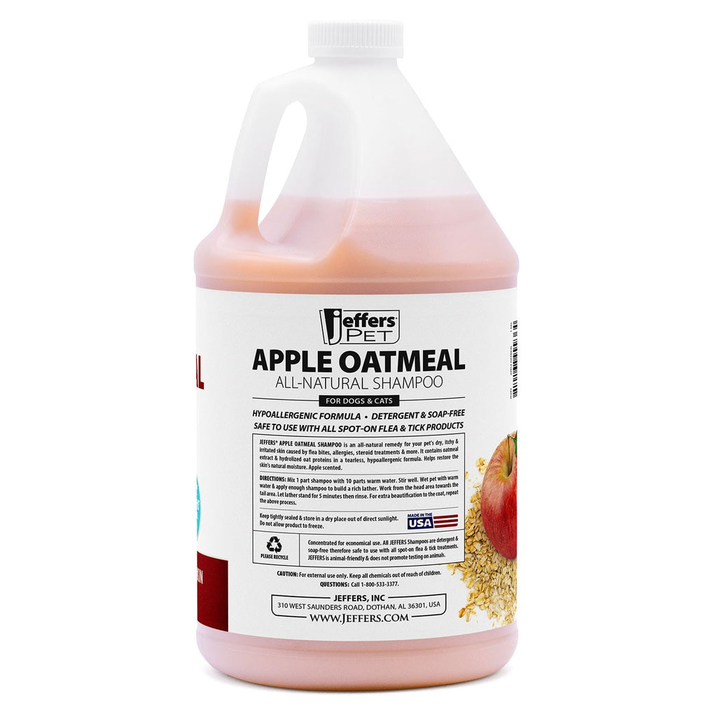 Jeffers Apple Oatmeal Shampoo – All-Natural, Hypoallergenic for Dogs & Cats