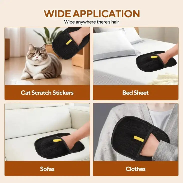 Pet Hair Removal Glove – Easy Pet Grooming for your fur baby!